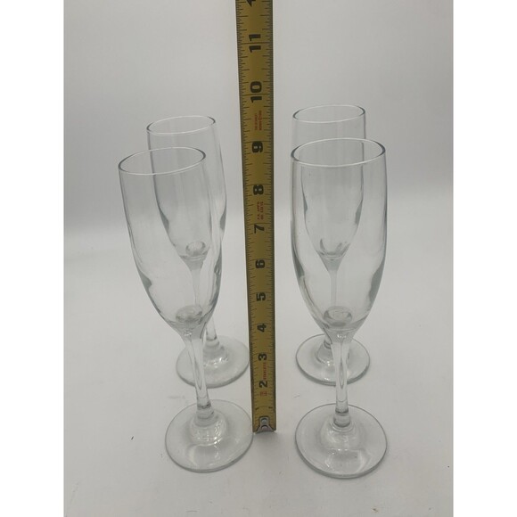 Libbey Claret Glasses 6 oz. (4 Count) Flute (177 ml) New In Box Made In USA - Picture 5 of 5